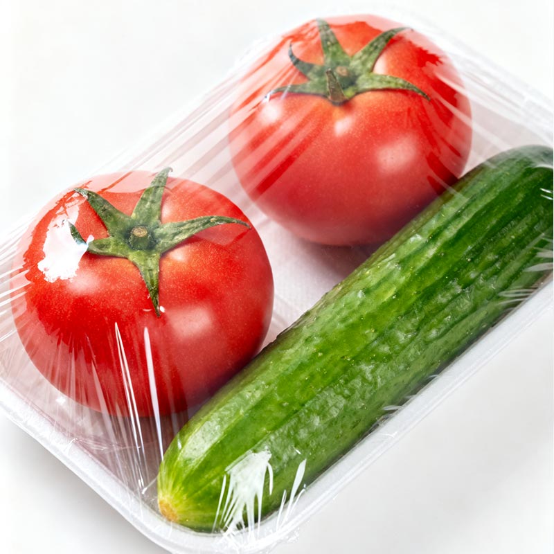 Pellicola per imballaggio in plastica trasparente vegetale